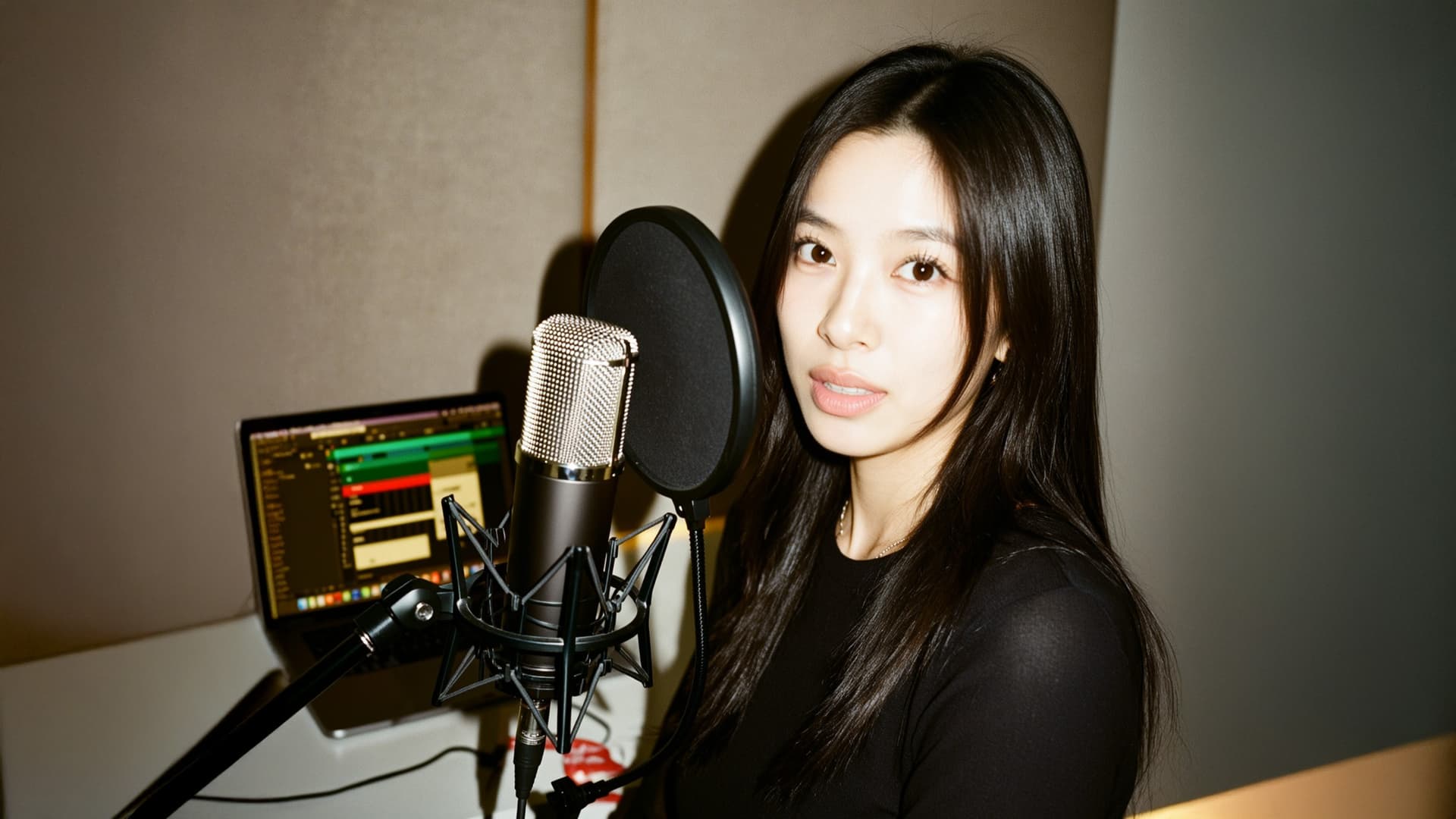 Songwriter in studio